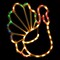 Northlight Lighted Turkey Thanksgiving Window Decoration – 18" - Multi-Color